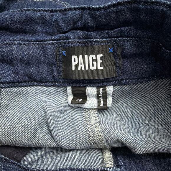 Paige Harper Jeans Womens Size 32 High Waist Wide Leg Dark Blue - Picture 2 of 14